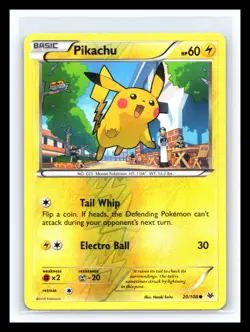 💥 Pikachu 20/108 Roaring Skies Reverse Holo Pokemon TCG 2015 - Image 1