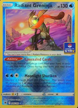 Radiant Greninja (#046/189) Asia Exclusive Gym Stamp Promo - Holof PR NM Pokemon - Image 1