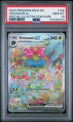 2023 POKEMON MEW EN-151 SPECIAL ILLUSTRATION RARE #198 VENUSAUR EX PSA 10🔥🔥 - Image 1