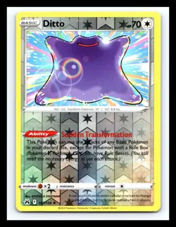 💥 Ditto - 107/159 - Pokemon TCG Crown Zenith (2023) - Reverse Holo Rare - Image 1