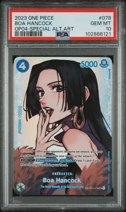 PSA 10 Boa Hancock SP One Piece OP01-078 Kingdoms of Intrigue OP04 English - Image 1