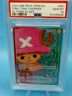 One Piece Two Legends Tony Tony Chopper OP08-001 Leader Alt Art PSA 10 English - Image 1