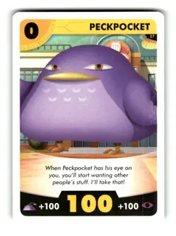 2015 Hasbro Yo-Kai Watch Trading Card #27 Peckpocket C - Image 1
