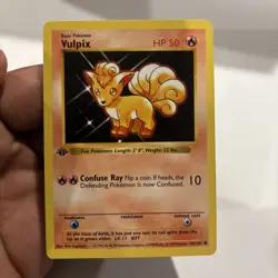 Vulpix 1st Edition Base Set Shadowless Card Pokemon TCG 68/102 Card E - Image 1