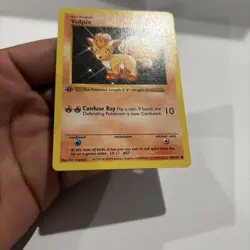Vulpix 1st Edition Base Set Shadowless Card Pokemon TCG 68/102 Card E - Image 2
