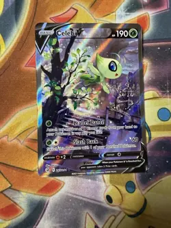 Pokemon Celebi v 2021 Alternate Full Art Holo Card 245/264 Swsh08: Fusion Strike - Image 1