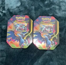Pokemon Charizard GX Tin Lot Standard Card Stock Collectible Tins - Image 1