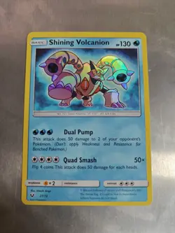 Pokemon Card Shining Volcanion 27/73 Shining Legends Holo Rare Near Mint - Image 1
