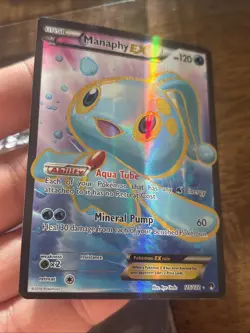 Pokemon TCG Manaphy EX Full Art Holo Ultra Rare Card 116/122 XY Breakpoint - Image 3