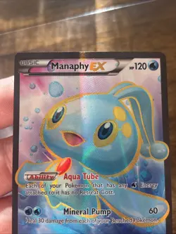 Pokemon TCG Manaphy EX Full Art Holo Ultra Rare Card 116/122 XY Breakpoint - Image 4