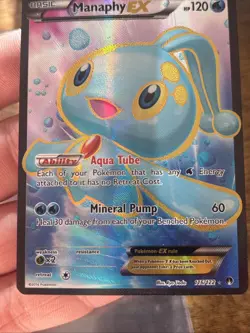 Pokemon TCG Manaphy EX Full Art Holo Ultra Rare Card 116/122 XY Breakpoint - Image 5
