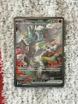 Pokemon TCG Reshiram EX White Flare Card 166/086 Near Mint Condition - Image 1