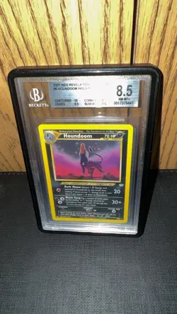 Pokemon Neo Revelation Houndoom Card 8/64 Holo 2001 Unlimited Edition with guard - Image 3
