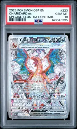 PSA 10 GEM MINT Charizard ex 233/197 Obsidian Flames SIR Holo Pokemon Card - Image 1