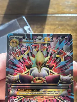Pokemon Mega M Alakazam EX Full Art Holo Card 118/124 Fates Collide Wow Foil - Image 3
