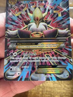 Pokemon Mega M Alakazam EX Full Art Holo Card 118/124 Fates Collide Wow Foil - Image 4
