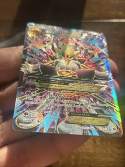 Pokemon Mega M Alakazam EX Full Art Holo Card 118/124 Fates Collide Wow Foil - Image 5