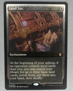 MTG Land Tax | Commander Masters | Foil Etched | M 464 | LP - Image 1