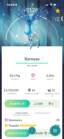 Pokemon Go Shiny Legendary Xerneas ( Background) - Image 1