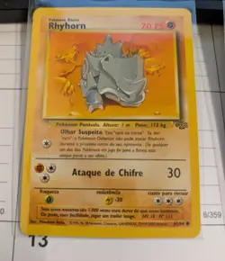 Pokemon TCG Rhyhorn 61/64 Jungle Unlimited Portuguese - Image 1