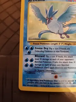 Pokemon Articuno 2/62 Holo Rare Fossil Set 1999 Pokemon TCG WOTC Vintage - NM ❄ - Image 4