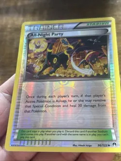 All-Night Party #96/122 Reverse Holo Pokemon Card TCG XY - BREAKpoint Near Mint - Image 2