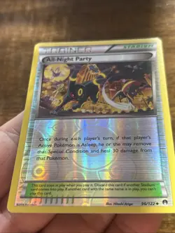 All-Night Party #96/122 Reverse Holo Pokemon Card TCG XY - BREAKpoint Near Mint - Image 3