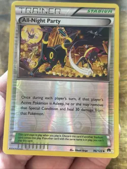 All-Night Party #96/122 Reverse Holo Pokemon Card TCG XY - BREAKpoint Near Mint - Image 4