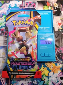 VERY HEAVY! 33.2g Phantasmal Flames Pokemon TCG Sleeved Booster Pack (SEALED)✅ - Image 1