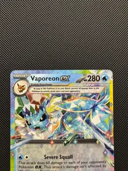 Pokemon TCG Vaporeon ex 023/131 SV: Prismatic Evolutions Double Rare Near Mint - Image 3