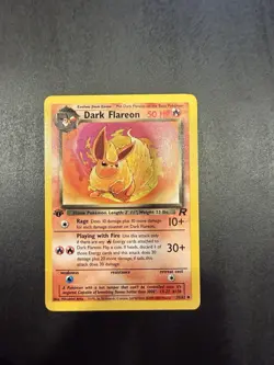 Pokemon Dark Flareon 1st Edition Uncommon TCG Card 35/82 Near Mint - Image 1