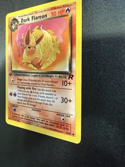 Pokemon Dark Flareon 1st Edition Uncommon TCG Card 35/82 Near Mint - Image 3
