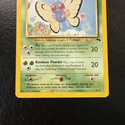 Pokemon Southern Islands Promo Butterfree 9/18 HP / DMG Vintage - Image 5