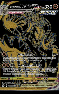 2022 Pokemon Brilliant Star TG30 Rapid Strike Urshifu VMAX NM - Image 1