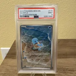 2023 POKEMON MEW EN-151 ILLUSTRATION RARE #170 SQUIRTLE PSA 9 - Image 1