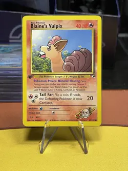 Pokemon Blaine's Vulpix 65/132 Gym Heroes 1st Edition Common 2000 WOTC NM - Image 1