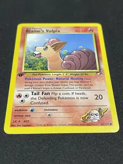 Pokemon Blaine's Vulpix 65/132 Gym Heroes 1st Edition Common 2000 WOTC NM - Image 3