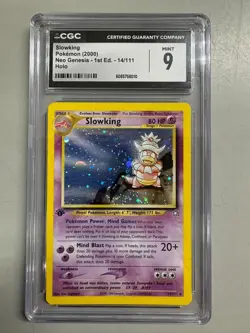 Pokemon Slowking Neo Genesis 1st Edition 14/111 Holo Rare CGC 9 MINT - Image 1