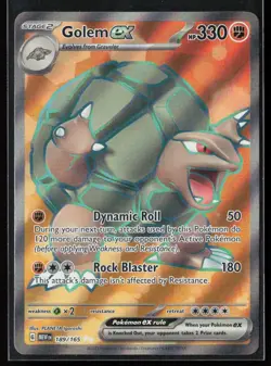 Golem ex 189/165 Ultra Rare SV: Scarlet & Violet 151 Pokemon TCG NM - Image 1