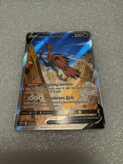 Pokemon Galarian Zapdos V Ultra Rare Full Art Holo Chilling Reign 174/198 - Image 2