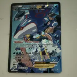 Pokemon Team Aqua's Kyogre EX Ultra Rare Holo Full Art 6/34 Double Crisis 190 HP - Image 2