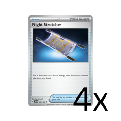 4x Night Stretcher 061/064 Scarlet & Violet Shrouded Fable Pokemon Playset - Image 1