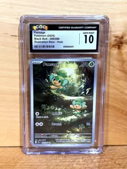 2025 POKEMON BLK EN-BLACK BOLT ILLUSTRATION RARE #089 PANSAGE CGC 10 - Image 1