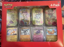 Scarlet & Violet 151 Mini Tins 4 Pack SAMS CLUB SEALED Pokemon TCG IN HAND - Image 1