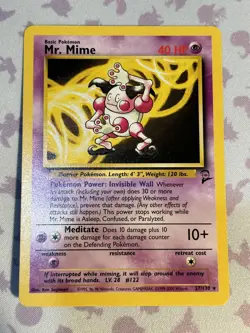 Pokemon TCG | Mr Mime 27/130 Non Holo Rare LP/NM | Base Set 2 - Image 1