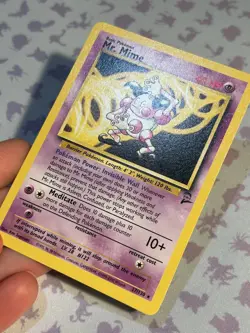 Pokemon TCG | Mr Mime 27/130 Non Holo Rare LP/NM | Base Set 2 - Image 3