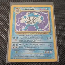 Poliwrath Pokemon TCG Base Set 2 Holo & Regular Lot of 2 – 15/130 Ken Sugimori - Image 1