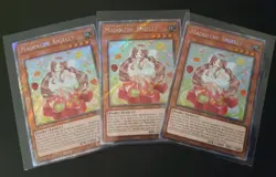 3x Madolche Anjelly 1st Ed Platinum Secret Rare RA04-EN215 YuGiOh Playset NM - Image 1