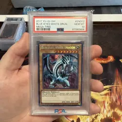 PSA 10 2017 Yugioh Blue Eyes White Dragon CT14-EN002 Secret Rare Mega-Tins - Image 1