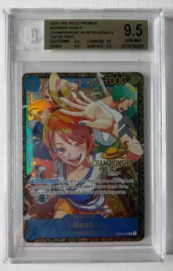 2025 One Piece Regional Championship Top 64 Nami Op09-050 BGS 9.5 - Image 1